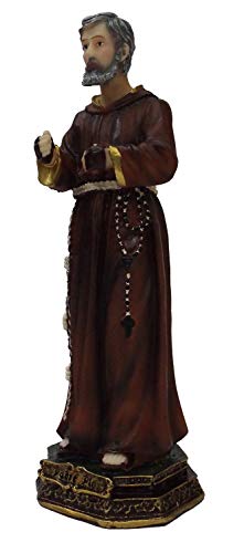 Imagem Escultura Padre Pio 20 Cm Resina