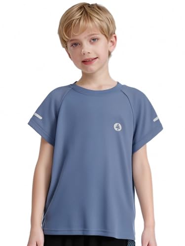 easyforever Kids Boys Girls Quick-Dry Sports Shirt Moisture-Wicking Breathable Athletic Top for Running Training Exercise