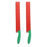 HEANUJJ Cuchillo para Sandía y Pan de Acero Inoxidable Hoja Dentada Alargada, Juego de 2 Piezas Multifuncional para Cortar Frutas Grandes, Pastelería y Sándwiches en Cocina Doméstica