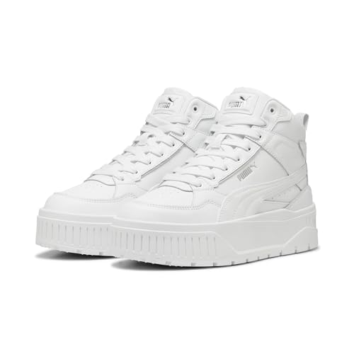Puma Mädchen Karmen Ii Idol Mid Sneaker, Puma White Puma White Puma Silver, 38 EU