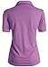 CLOVERY Golf Wear Moisture Wicking Short Sleeve 2-Button Polo Shirt Purple Medium