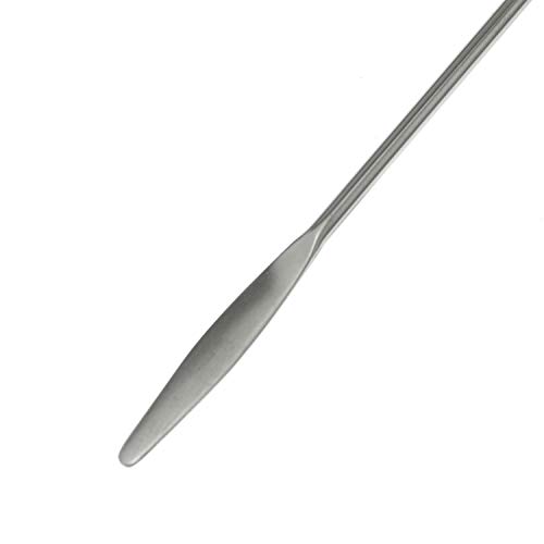 Maxmoral Stainless Steel Lab Laboratory Mini Double-Ended Spatula Semi-Micro Shovel Tapered Arrow End Flat Ends 50 Mm X 9 Mm #TOP2