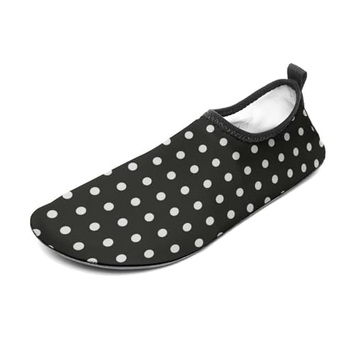 White Black Polka Dot Water Shoes Outdoor Beach Swimming Aqua Socks Barefoot Shoes