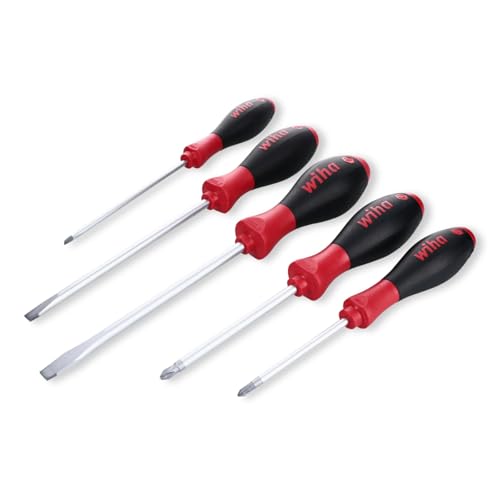 Image of Wiha 5 Piece SoftFinish Slotted and Phillips Screwdriver Set