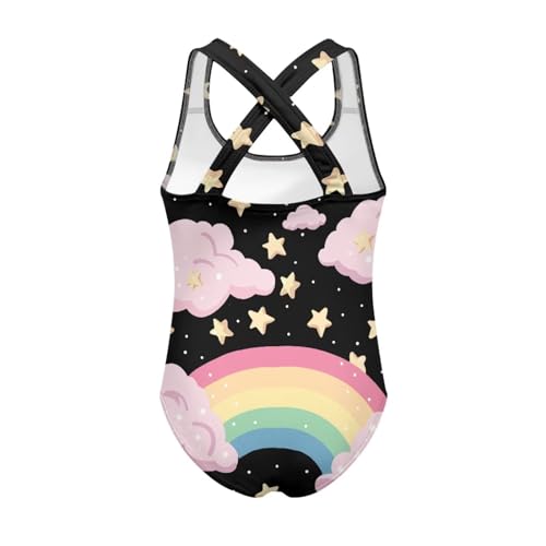 Image of Girls One Piece Swimsuits Axolotl Cross Back Swimwear Beach Summer Quick Dry Beach Bathing Suit