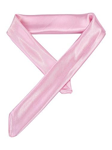 Silk Like Neck Scarf Square Scarf Satin Headscarf ascot Neck Scarves for Women(23.62 x 23.62 Inches,Pink)4