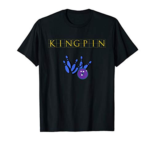League Bowler And Hobbyist Clothing Kingpin Bowling Pins T-Shirt