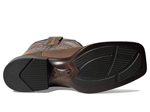 Ariat Womens Odessa Stretchfit Embroidered Square Toe Casual Boots Mid Calf Low Heel 1-2" - Brown3