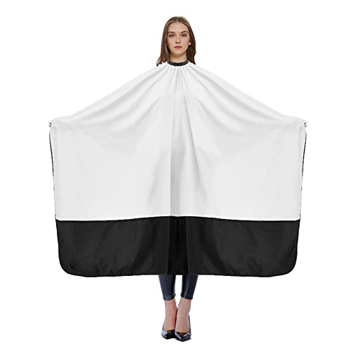 TOPTIE Mantella da parrucchiere regolabile a lunghezza intera, Mantella da barbiere Color Block per adulti