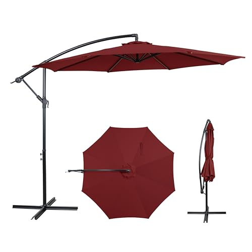 10FT Cantilever Umbrella with Infinite Tilt
