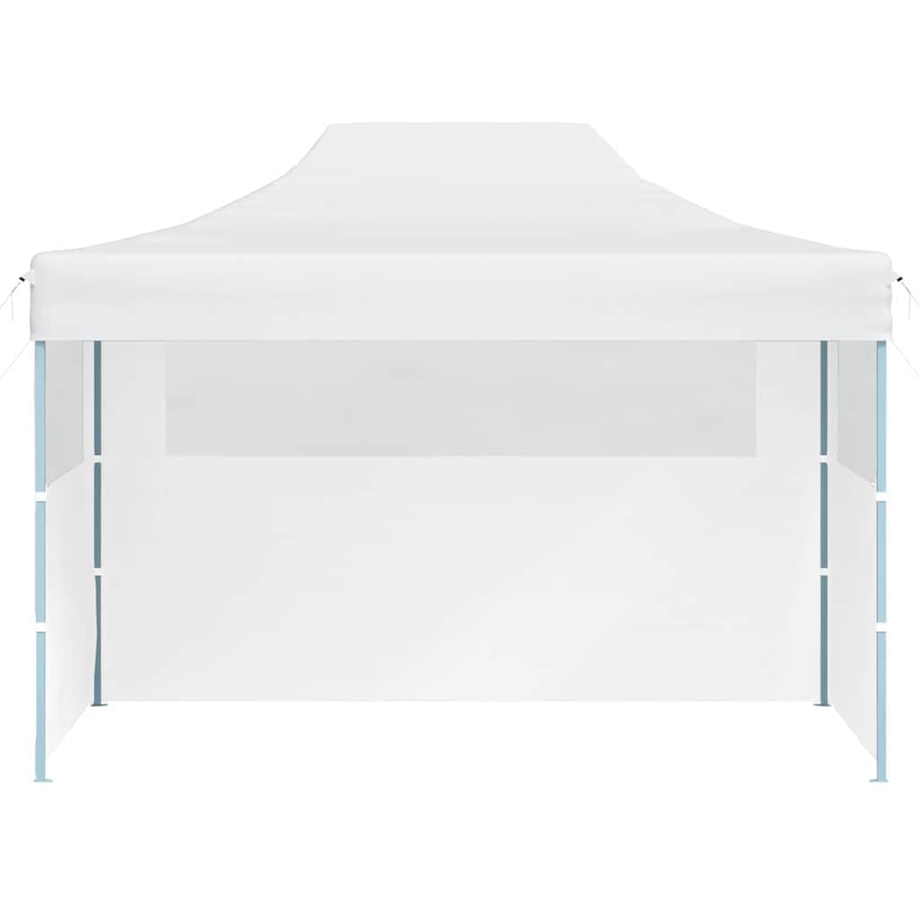 Carpa plegable para fiestas, 280 x 410 x 315 cm, acero, color blanco