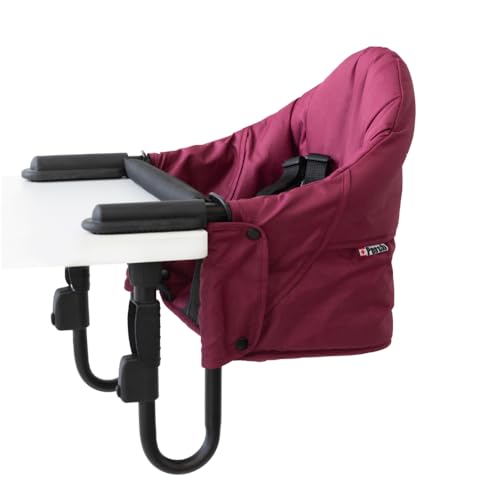 Image of guzzie+Guss Perch Hook On High Chair - Portable Clip On Table Chair for Baby & Toddler | Travel High Chair for Restaurants, Picnics, Camping, Beach, Vacation | Boys & Girls 4M+ | Bordeaux