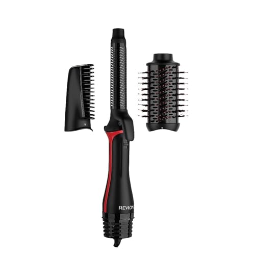 Revlon Herramienta 3 en 1 para secar, rizar y dar volumen con los 3 accesorios intercambiables (cabezal desmontable, rizador, secadora, estilizador) RVDR5333