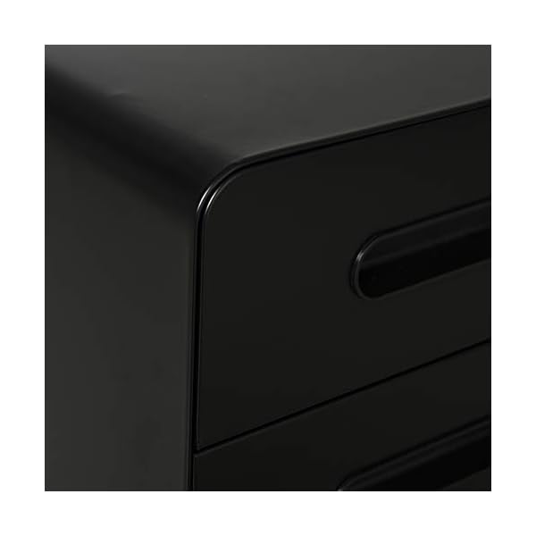 Vinsetto Fully Assembled 3-Drawer Mobile File Cabinet Lockable All-Metal Rolling Vertical File Cabinet - Image 9