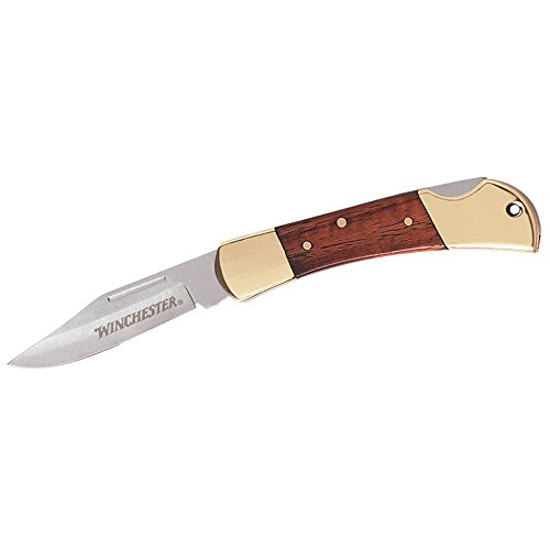 Winchester 22-41324 Brass Folding Knife, 2.5-In. Blade