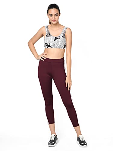 Image of SHARK TRIBE Yoga Gym Workout and Sports Side Striped Tights for Women