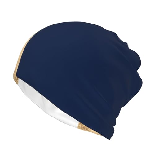 Gorro multifunción, color dorado, azul y blanco, para otoño e invierno, cálido, bufanda para uso diario al aire libre, ropa de cabeza de moda, Negro, Talla única