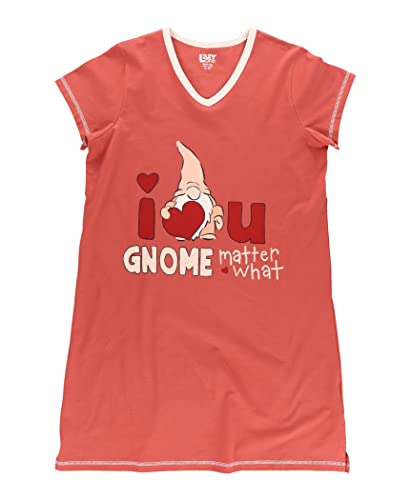 Image of Lazy One Women's Novelty Nightshirt - Funny Cotton Nightgown, Cute V-neck Sleep Shirts, Women's Sleepwear