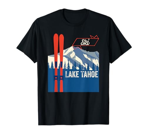 Lake Tahoe - Equipo de esquí de montaña para lago Tahoe Camiseta