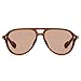 TruFabV Vintage Retro 70s Sunglasses for Women Men, Fashion Disco Glasses, Double Bridge Aviators (Brown)