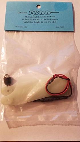 KBDD 84.5mm Tail Rotor Blades Glow in The Dark for 30-50 RC Heli #4003