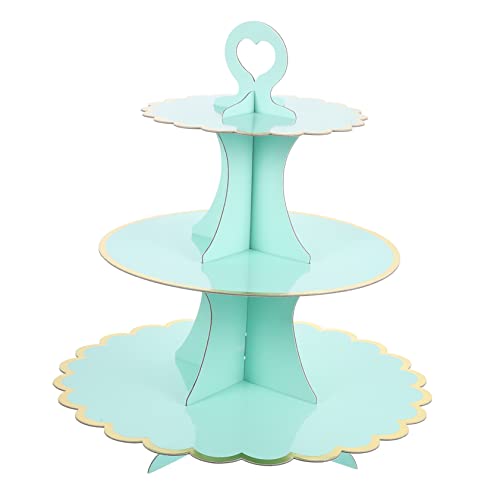 Cabilock Puesto De Postres De Tres Soporte Para Cupcakes Soporte De Papel Para Pasteles Para Exhibición De Postres Fiestas y Eventos