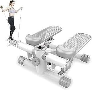 Steppers for Exercise, Mini Stair Stepper with Res Stepper Twist Stepper Exercise Machine, Portable Fitness Twist Stair Stepper with Display and Resistance Bands, Mini Stepper for Living Room Office G