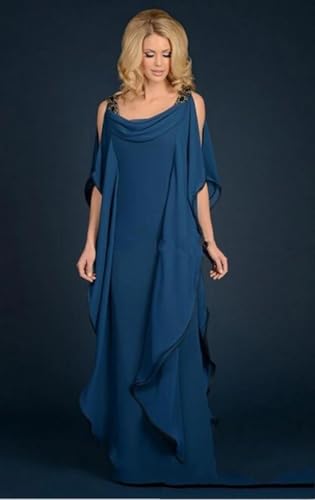 Women's Mother of The Bride Dresses 2025 Long Chiffon Plus Size A Line Formal Dress Wedding Guest Evening Gowns4