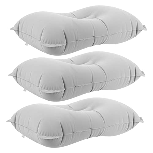 Mikikit 3Pcs Inflatable Travel Pillow Portable Shaped Camping Pillow for Outdoor Use Ergonomic Design Comfortable and Durable Sleeping Accessory
