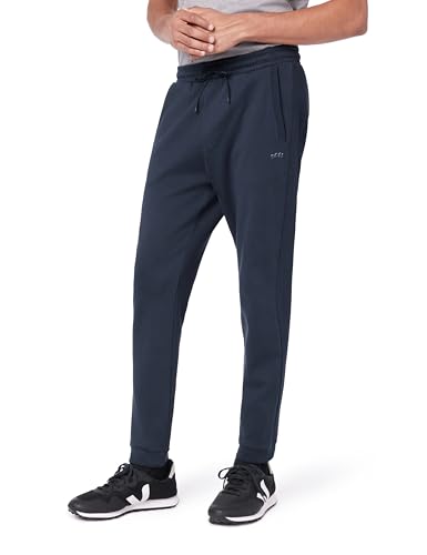 BOSS Men's Curved Logo Regular Fit Cuffed Sweatpants
