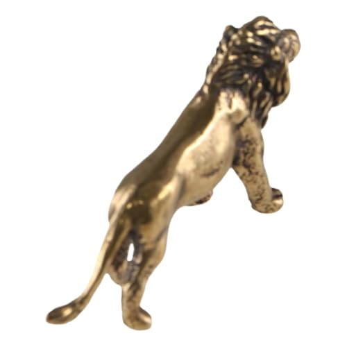 Figura de León de Latón Vintage Pequeña miniatura 6