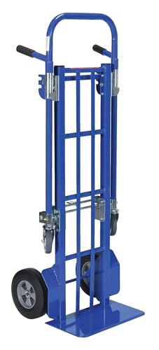 Vestil CSHT-500 Steel Convertible Hand Truck 20 in. x 19-1/2 in. x 58-184 in. 500 Lb. Capacity Blue