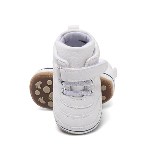 Image of Clowora Baby Boys Girls Shoes Non-Slip Rubber Sole Sneakers Infant First Walking Toddler Crib Shoes Newborn Loafers Flats.