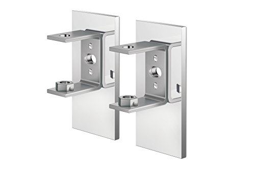 Zack 40041 Linea High Glossy Wall Bracket with Adhesive Attachment, Set of 2
