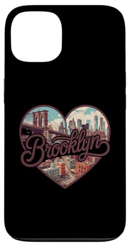 Brooklyn Vintage Heart T-Shirt - Retro NYC Bridge Souvenir �X�}�z�P�[�X iPhone 13 �p