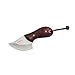 Muela Cuchillo Mouse MOUSE-6R hoja de acero MoVa de 6 cm y empuñadura coral para Caza, Pesca, Supervivencia y Bushcraft Realizado en Ciudad Real + Portabotellas de regalo