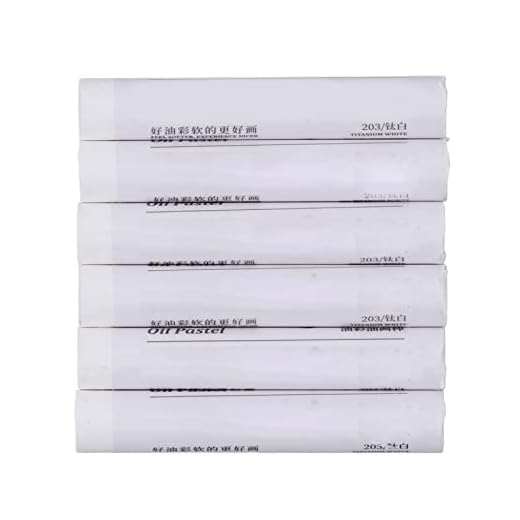 Hztyyier 6 Uds Pastel Blanco Textura única Cera Colores Sólidos Pasteles Al óleo para Pintor Pintura Pigmento Mezclado