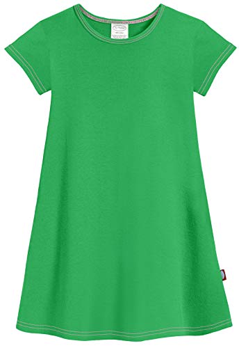 City Threads Made in USA Baby Girls' Cotton Short Sleeve Cover Up Dress for Sensitive Skin SPD Sensory Friendly