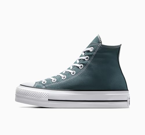Converse Women's Chuck Taylor All Star High-Top Platform Sneaker, Dark Teal, 8.54