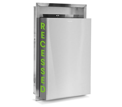 Poubelle commerciale 38 litres anti-vandalisme avec serrure de sécurité