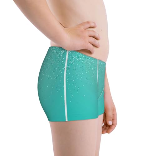 Boys' Cotton Boxer Brief Soft Underwear-Turquoise Glitter2