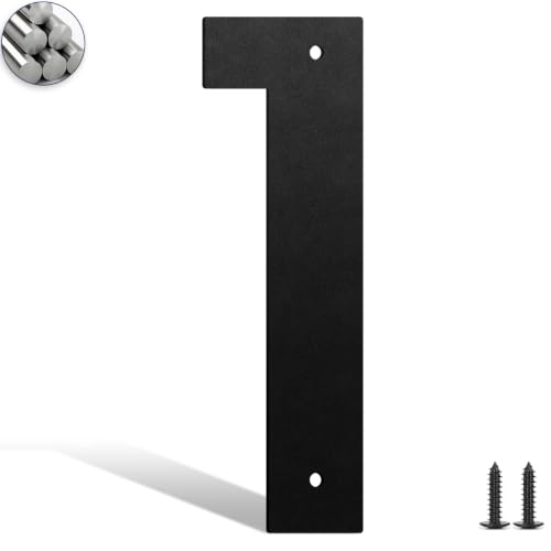 3" 4" 5" 6" 8" Aluminum House Numbers, Black Metal