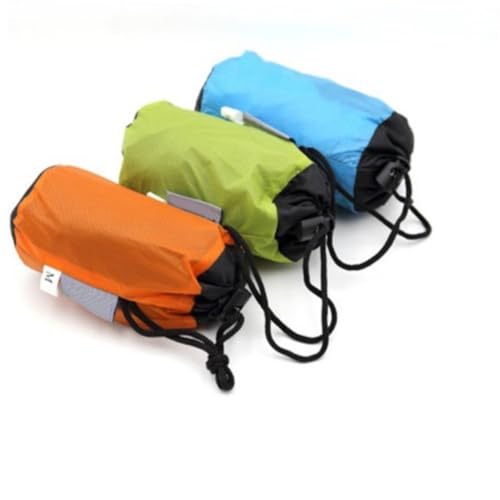 DECORNIJIA 軽量大人用寝袋圧縮バッグ 防水快適シュラフ キャンプ登山用収納袋 緑 折りたたみ可能アウトドア用品