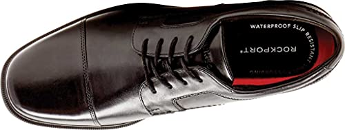 Rockport Taylor Waterproof Cap Toe - Shoes for Men - Leather Upper - Synthetic Outsole - Shock Absorbing Heel Black 9 M (D)4