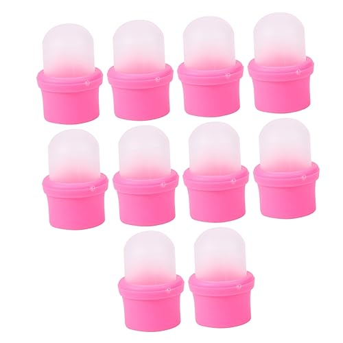 10Piezas Fundas Cubiertas para Quitar Esmalte de Herramientas Prácticas de Manicura Reutilizables y Hechas de Material