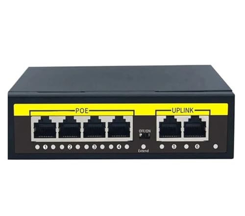 48V POE Switch 100Mbps Ethernet Switch con Inyector de 4 Puertos RJ45 miniatura 1