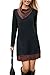 STYLEWORD Women's 2026 Winter Dress Holiday Fall Fashion Casual Tunic Tops for Leggings Long Sleeve Cowl Neck Sweater Thanksgiving Outfit(Black,M)
