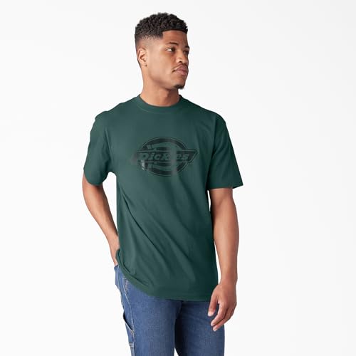 Dickies Men's Short Sleeve Heavyweight Logo T-Shirt, Mallard Green, S - image 2