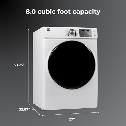 Image of Kenmore 8.0 cu. ft. Front Load Electric Dryer with Wrinkle Guard & Accela Steam to Reduce Wrinkles, Static & Odors - Smart Sensor Drying - LED - ENERGY STAR Certified - White