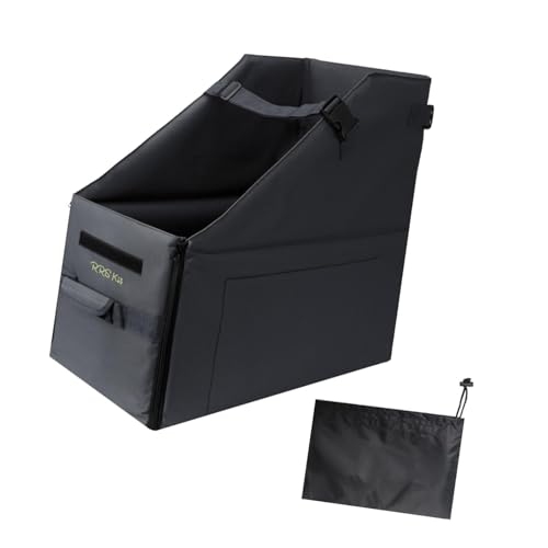 Vaveren Folding Bike Storage Box,Bicycle Organizer Carrying Zipper Carrier Travel Case with Dust Cover for Outdoor Cycling, Black